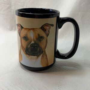 Pit Bull 16 Oz  Black Coffer Mug Tamara Burnett Pets Dogs